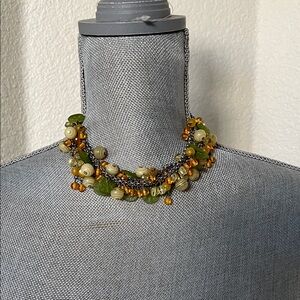 Vintage Autumn Fruit Bead Necklace
